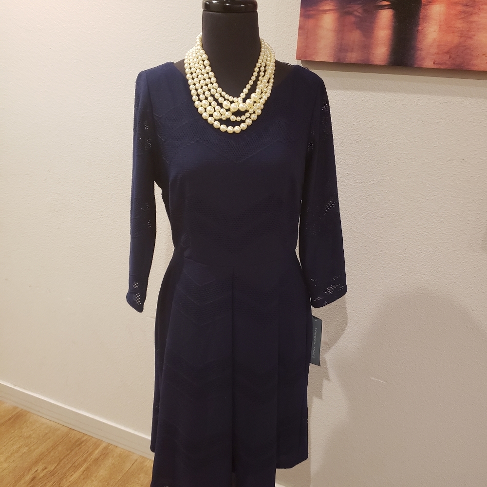 London times Navy Blue dress size 8
